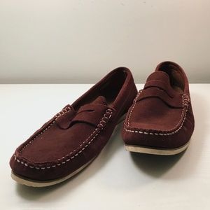 TOPMAN Mens Suede Penny Loafers (like new)